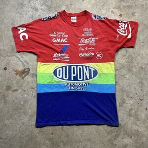 Vintage 90s NASCAR Jeff Gordon Dupont Racing Shirt Size L